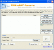 DWG to DWF 2007.1 screenshot